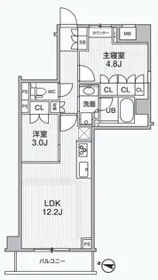 Alivis綾瀬【2階】の間取り