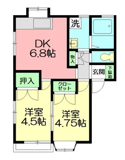 ライラック茅ヶ崎【1階】の間取り