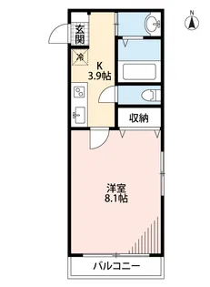 Baris Apartment【4階】の間取り