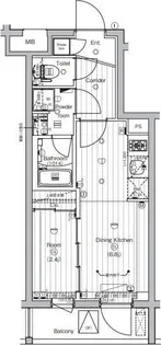 仮称)PREMIUMCUBE世田谷【2階】の間取り