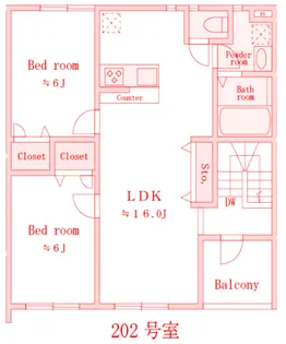 LIMAI【2階】の間取り