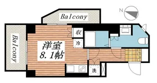 日神デュオステージ幡ヶ谷【8階】の間取り