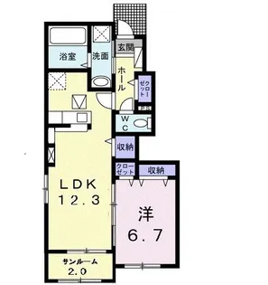 リポーゾ【1階】の間取り