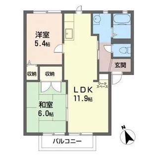 オンス 小垣内 B【2階】の間取り