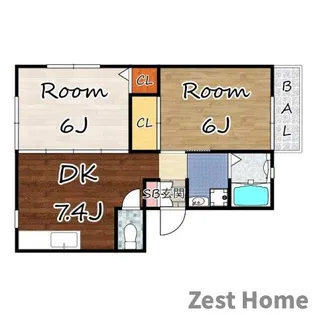 サンライズ立花ハイツ【2階】の間取り