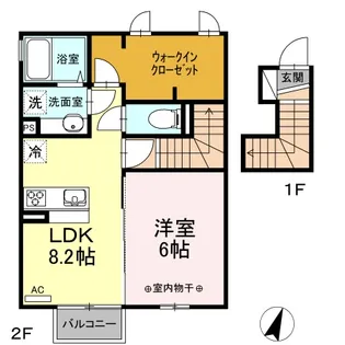 プランドールななせ【2階】の間取り