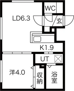 シティレジデンス北6条【5階】の間取り