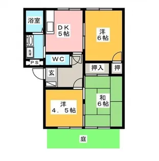 グリーンビレッジ可児 A【1階】の間取り