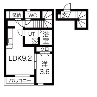 ラビスタアイワヒルズI【2階】の間取り
