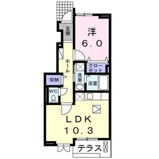 ヴィラージュ・ヒルズA【1階】の間取り