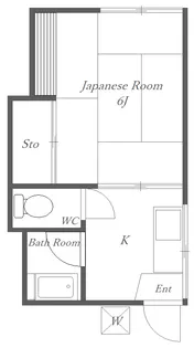 中根岸荘【2階】の間取り