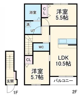 VERTEX市原II【2階】の間取り