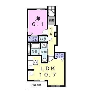 プチプランシュB【1階】の間取り