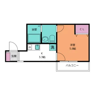 インプレストI【3階】の間取り