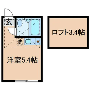 ユナイト小倉モッキンポット【1階】の間取り