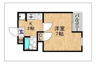 RX雑餉隈【1階】の間取り