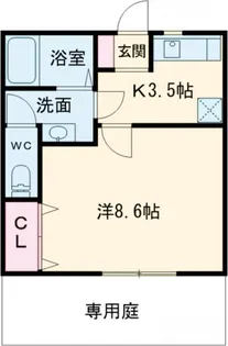 ライフイン・ビー・サークル【2階】の間取り