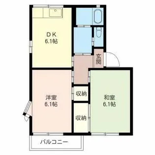 エコーハイツ【2階】の間取り