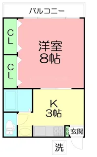 横山ハイツ【2階】の間取り