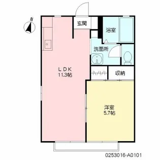 シャーメゾン西間【1階】の間取り