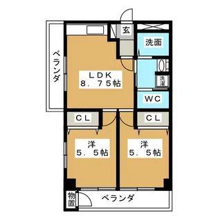 荻窪北マンション【4階】の間取り