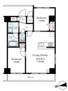 Rising place 両国三番館【7階】の間取り