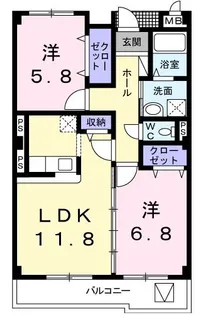 グランジュテ【3階】の間取り