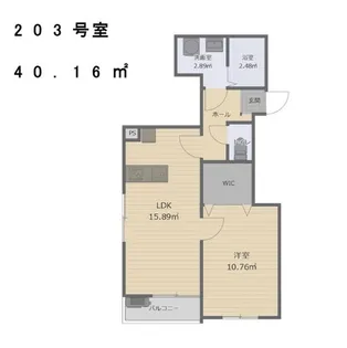 ラウレア本中山【2階】の間取り