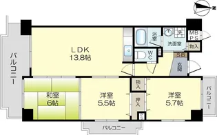 ヴァーサ21【2階】の間取り
