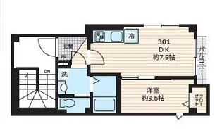 ポルト ボヌール【3階】の間取り
