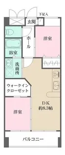アビオン中野坂上B棟【3階】の間取り