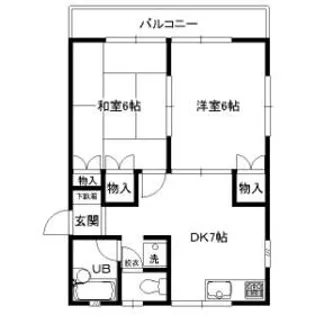 堀越ハイツ【2階】の間取り