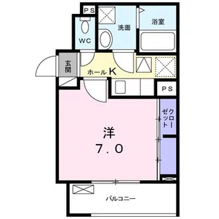 パティオ桜ヶ丘【1階】の間取り