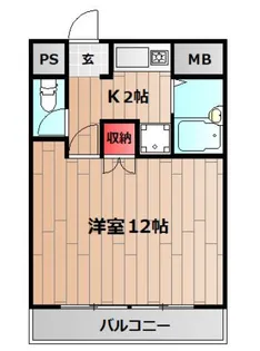 クローバーズマンション 小型犬1匹可 角【2階】の間取り