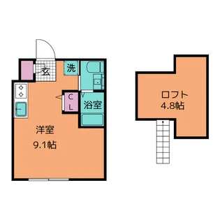 アミュレット新都心【1階】の間取り