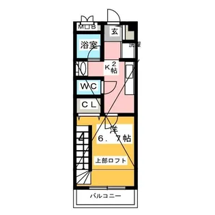 ロフティ新生【3階】の間取り