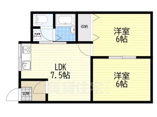 レオハイム春日山【4階】の間取り