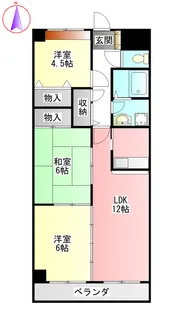 グランツ杉山III【4階】の間取り