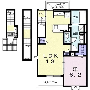 グラシア【3階】の間取り