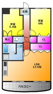 リヴェール小杉【2階】の間取り