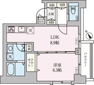 つるまきハウス【5階】の間取り