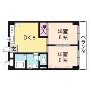 ヴィヴァーチェ千本【2階】の間取り