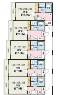 キャメル吉川5A【3階】の間取り