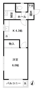 パークハイツミヤ【2階】の間取り