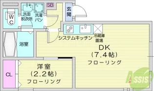 カーサミーア仙台1【1階】の間取り