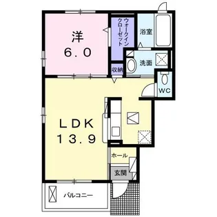 エアリーさくら B【1階】の間取り