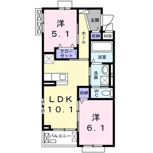 フォール バレーII【2階】の間取り