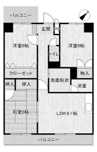 アレックス若園【2階】の間取り