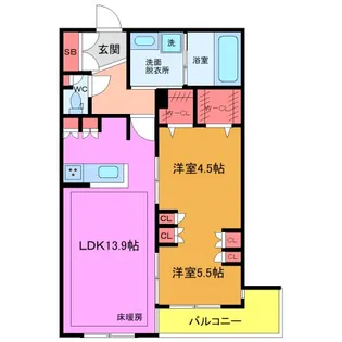 クレ ド ボヌール【3階】の間取り