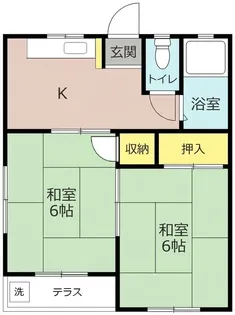 多井畑アパート【1階】の間取り